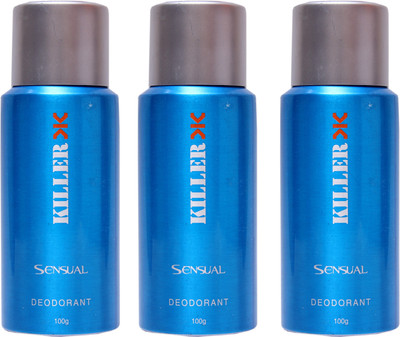

Killer 3 Sensual Deo Deodorant Spray - For Men & Women(300 g, Pack of 3)