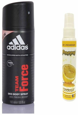 

ADIDAS Adidas Team Force Deo + Poppy Spray Freshener Citrus Free Deodorant Spray - For Men & Women(150 ml)