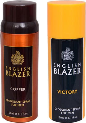 

English Blazer 1 COPPER::1 VICTORY Deodorant Spray - For Men(200 g, Pack of 2)