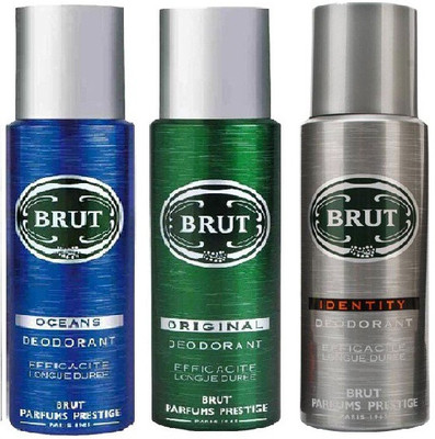 

Brut Oceans Original & Identity Body Spray - For Men(600 ml, Pack of 3)