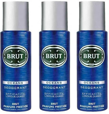 

Brut Deo Ocean Pack of 3 Body Spray - For Men(600 ml, Pack of 3)