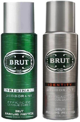 

Brut Original and Identity Deodorant Spray - For Men(200 ml, Pack of 2)