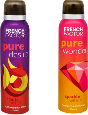 

French Factor TFFPurepackof2-1 Deodorant Spray - For Women(1 ml, Pack of 2)