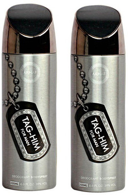 

Armaf 2 Tag him Body Spray - For Men(400 ml, Pack of 2)