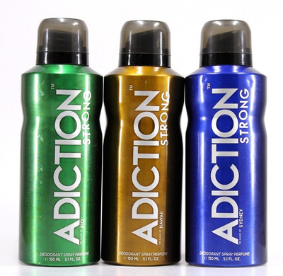

Adiction Rio, Hawaii & Sydney Deodorant Spray - For Men(450 ml)