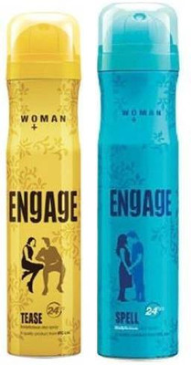 

Engage Spell,Tease Deodorant Spray - For Women(150 ml, Pack of 2)