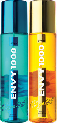 

Envy 1000 Magic & Divine Crystal Deo Combo (Pack of 2) Body Spray Body Spray - For Women(270 ml, Pack of 2)