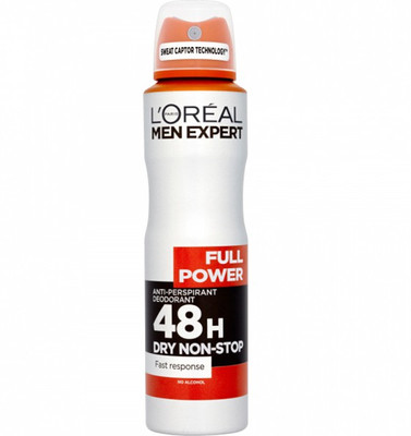 

L'Oreal Paris Men Expert Full Power 48h Dry Non Stop Fast Response Deo Deodorant Spray - For Men(150 ml)
