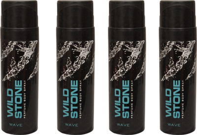 

Wild Stone 4 Wave Deodorant Spray - For Men(400 ml, Pack of 4)
