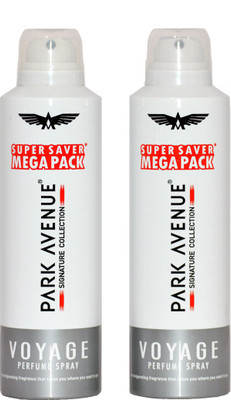 

Park Avenue VOYAGE SIGNATURE COLLECTION MEGA DEO Deodorant Spray - For Men(220 ml, Pack of 2)