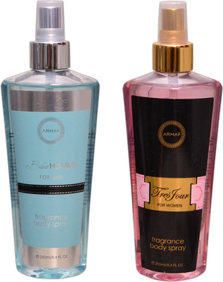 

Armaf 1 BLUE HOMME::1 TRES POUR FEMME Body Mist - For Men & Women(500 ml, Pack of 2)