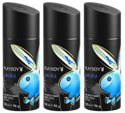 

Playboy Malibu Body Spray - For Men(450 ml, Pack of 3)