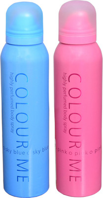 

Colour Me 1 SKY BLUE::1 PINK DEO Deodorant Spray - For Women(200 g, Pack of 2)