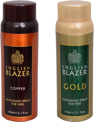 

English Blazer 1 COPPER::1 GOLD Deodorant Spray - For Men(200 g, Pack of 2)