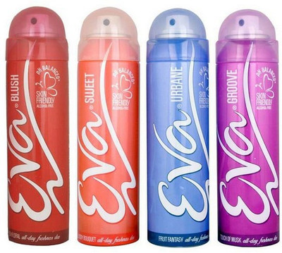 

EVA Blush sweet urbane deos Deodorant Spray - For Women(125 ml, Pack of 4)