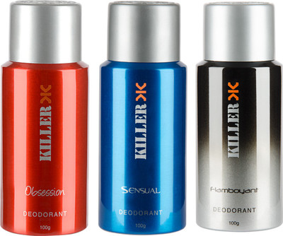 

Killer Obsession, Sensual & Flamboyant, Deo Deodorant Spray - For Men(150 ml, Pack of 3)