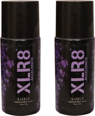 

XLR8 2 Sizzle Deodorant Spray - For Men & Women(300 ml, Pack of 2)