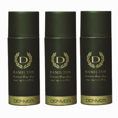 

Denver Hamilton Green Deodorant Spray - For Men(115 g, Pack of 3)