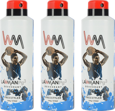 

LAWMAN PG3 Freestyler,Freestyler,Freestyler Deodorant Spray - For Men(210 ml, Pack of 3)
