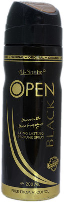 

Al Nuaim Open Black Deodorant Spray - For Men & Women(200 ml)
