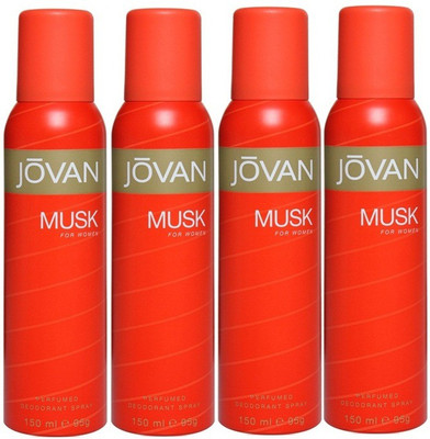 

Jovan Live It Combo's In Deo The Pure Musk Body Spray - For Women(600 ml, Pack of 4)