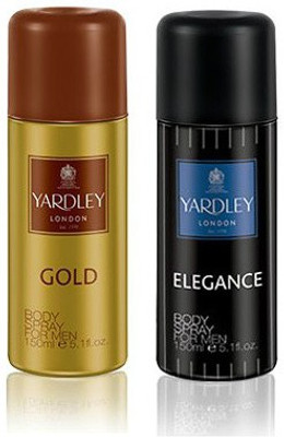 

Yardley London Gold & Elegance Body Spray - For Men(300 ml, Pack of 2)