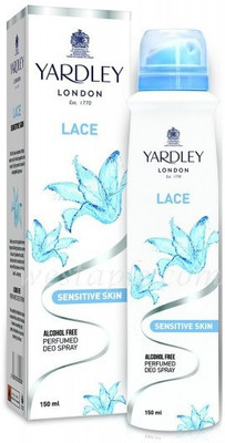 

Yardley London Lace Sensitive Skin Alcohol Free Deodorant Spray - For Women(150 ml)