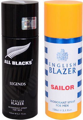 

English Blazer 1 LEGENDS::1 SAILOR Deodorant Spray - For Men(200 g, Pack of 2)