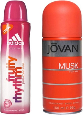 

ADIDAS Fruity Rhythm and Musk Men Body Spray - For Men & Women(300 ml, Pack of 2)