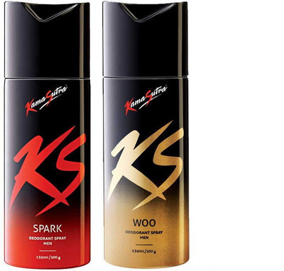 

KamaSutra Spark with woo Deodorant Spray - For Men(300 ml, Pack of 2)