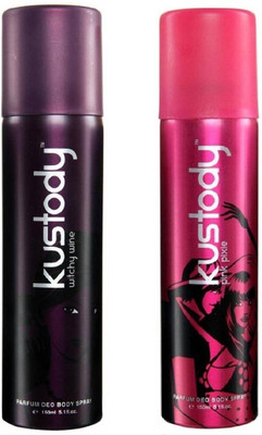 

Kustody Witchy Wine & Pink Pixie Deodorant Spray - For Men & Women(150 ml, Pack of 2)