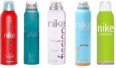 

Nike Basic, Up or Down, Fission, Pure, Casual Body Spray - For Women(1000 ml, Pack of 5)