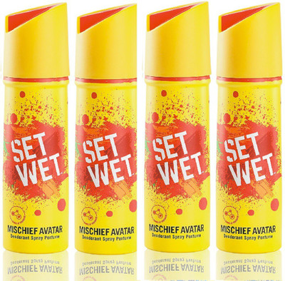 

Set Wet mischief avatar Deodorant Spray - For Men(150 ml, Pack of 4)