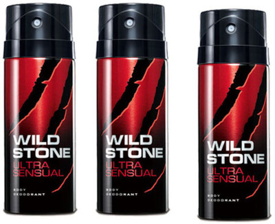 

Wild Stone Ultra Sensual Body Spray - For Men(450 ml, Pack of 3)