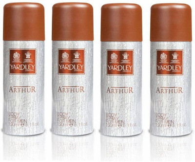 

Yardley London Arthur Body Spray - For Men(600 ml, Pack of 4)