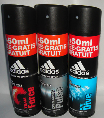 

ADIDAS Set (Set of 3) 200ml Deodorant Spray - For Men(200 ml, Pack of 3)