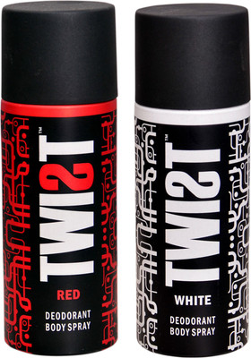 

Twist RED::WHITE Deodorant Spray - For Men & Women(300 ml, Pack of 2)
