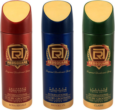 

Red Square WOMEN'S DEO COMBO Deodorant Spray - For Women(175 ml, Pack of 3)