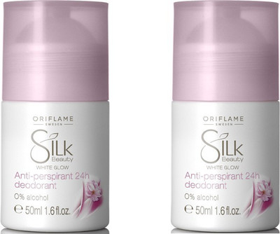 

Oriflame Sweden Silk Beauty White Glow set Deodorant Roll-on - For Women(100 ml, Pack of 2)