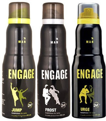 

Engage Combo Set Of 3 Deodorant Spray - For Men(165 ml, Pack of 3)