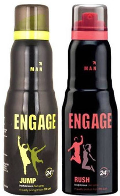 

Engage Jump,Rush Combo Set Deodorant Spray - For Men(150 ml)