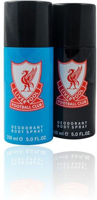 

Liverpool Blue & Black Deodorant Spray - For Men(300 ml, Pack of 2)