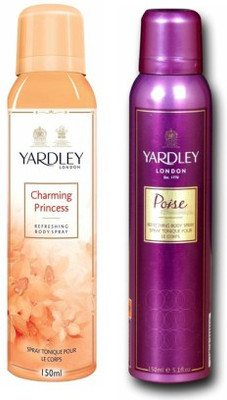 

Yardley London Princess & Poise Body Spray - For Women(300 ml, Pack of 2)