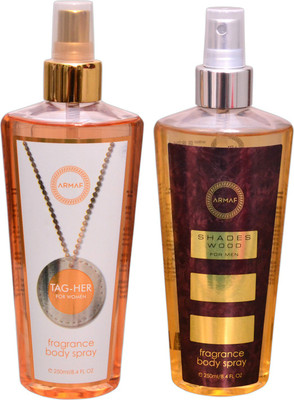 

Armaf 1 TAG HER::1 SHADES WOOD Body Mist - For Men & Women(500 ml, Pack of 2)