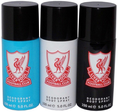 

Liverpool Blue,Black & White Deodorant Spray - For Men(450 ml, Pack of 3)