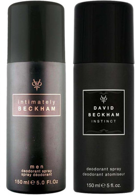 

David Beckham Instinct and Intimately Deodorant Spray - For Men(300 ml, Pack of 2)