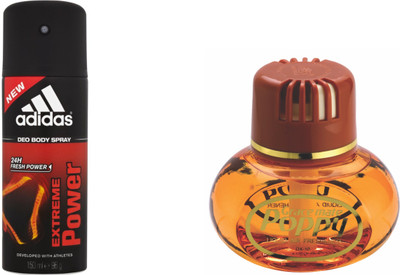 

ADIDAS Extremem Power Deo + Poppy Car Air Freshener (Citrus) Free Deodorant Spray - For Men & Women(150 ml)