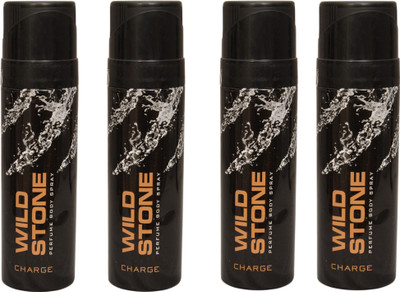 

Wild Stone 4 Charge Deodorant Spray - For Men(400 ml, Pack of 4)