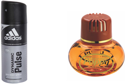 

ADIDAS Dynamic Pulse Deo + Poppy Car Air Freshener (Citrus) Free Deodorant Spray - For Men & Women(150 ml, Pack of 2)