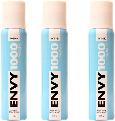 

Envy 1000 3 WINK DEO Deodorant Spray - For Women(345 g, Pack of 3)